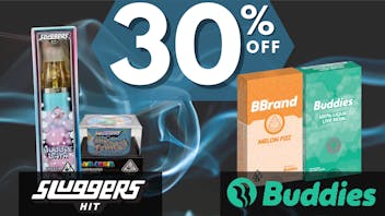 Roots Dispensary 30% OFF SLUGGERS & BUDDIES WEDNESDAYS!
