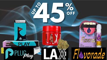 Roots Dispensary UP TO 45% OFF PLUGPLAY, LAX Packs & FLAVORADE
