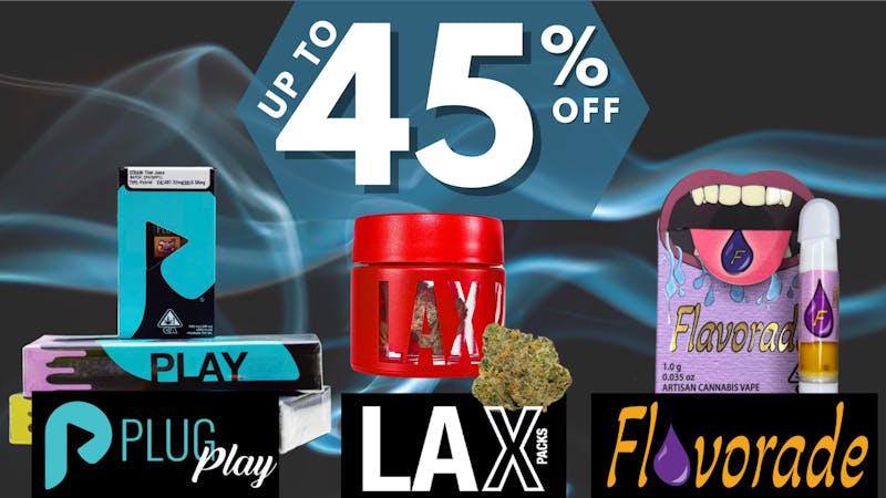 Roots Dispensary UP TO 45% OFF PLUGPLAY, LAX PACKS & FLAVORADE
