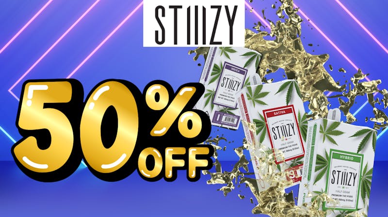 Roots Dispensary 50% off STIIIZY