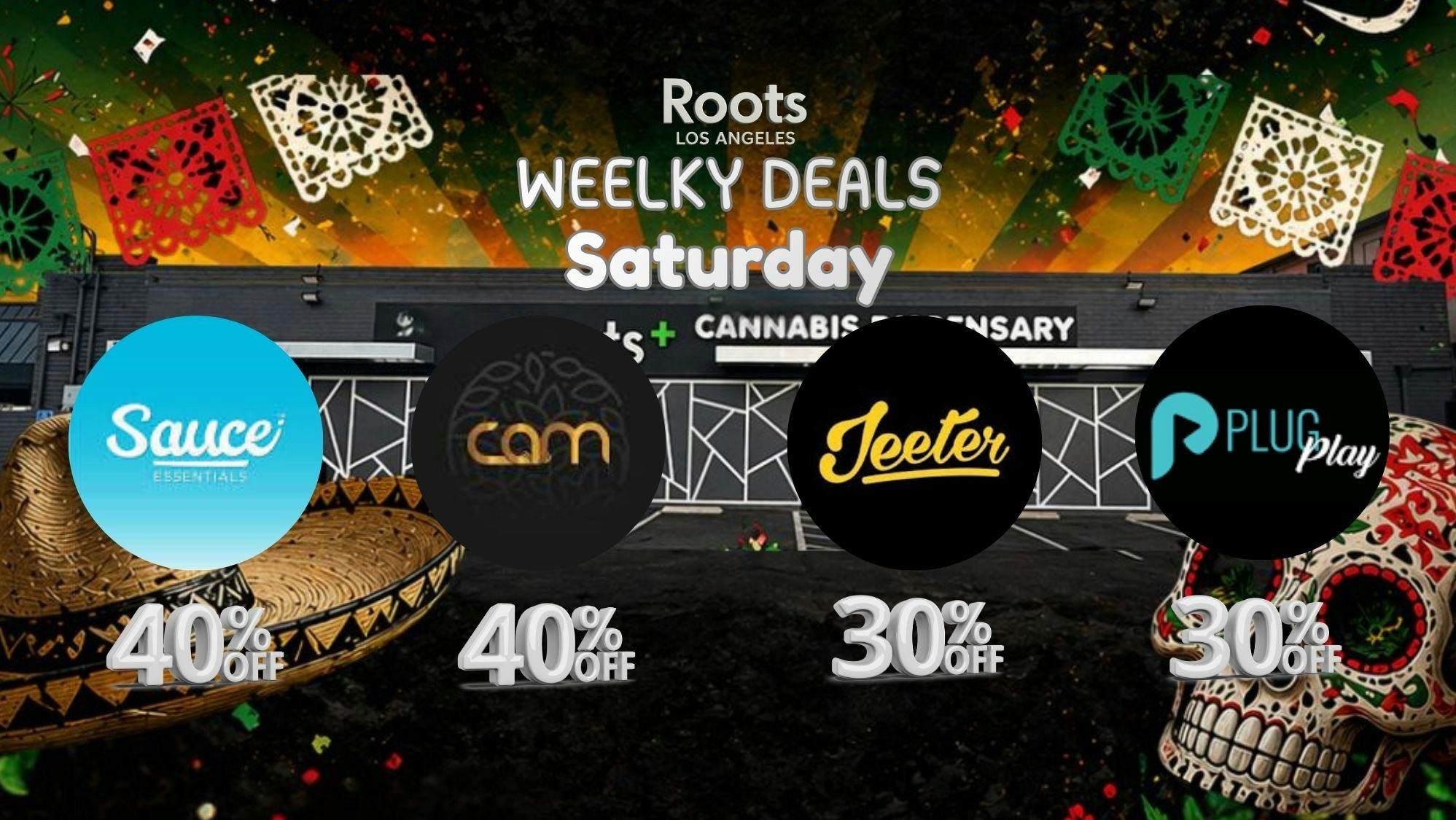 Roots Dispensary UP TO 40% OFF SAUCE, PLUGPLAY, CAM, JEETER