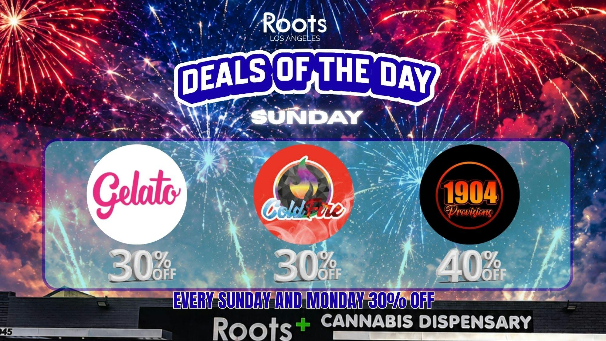 Roots Dispensary UP TO 40% 1904, GELATO, & COLDFIRE