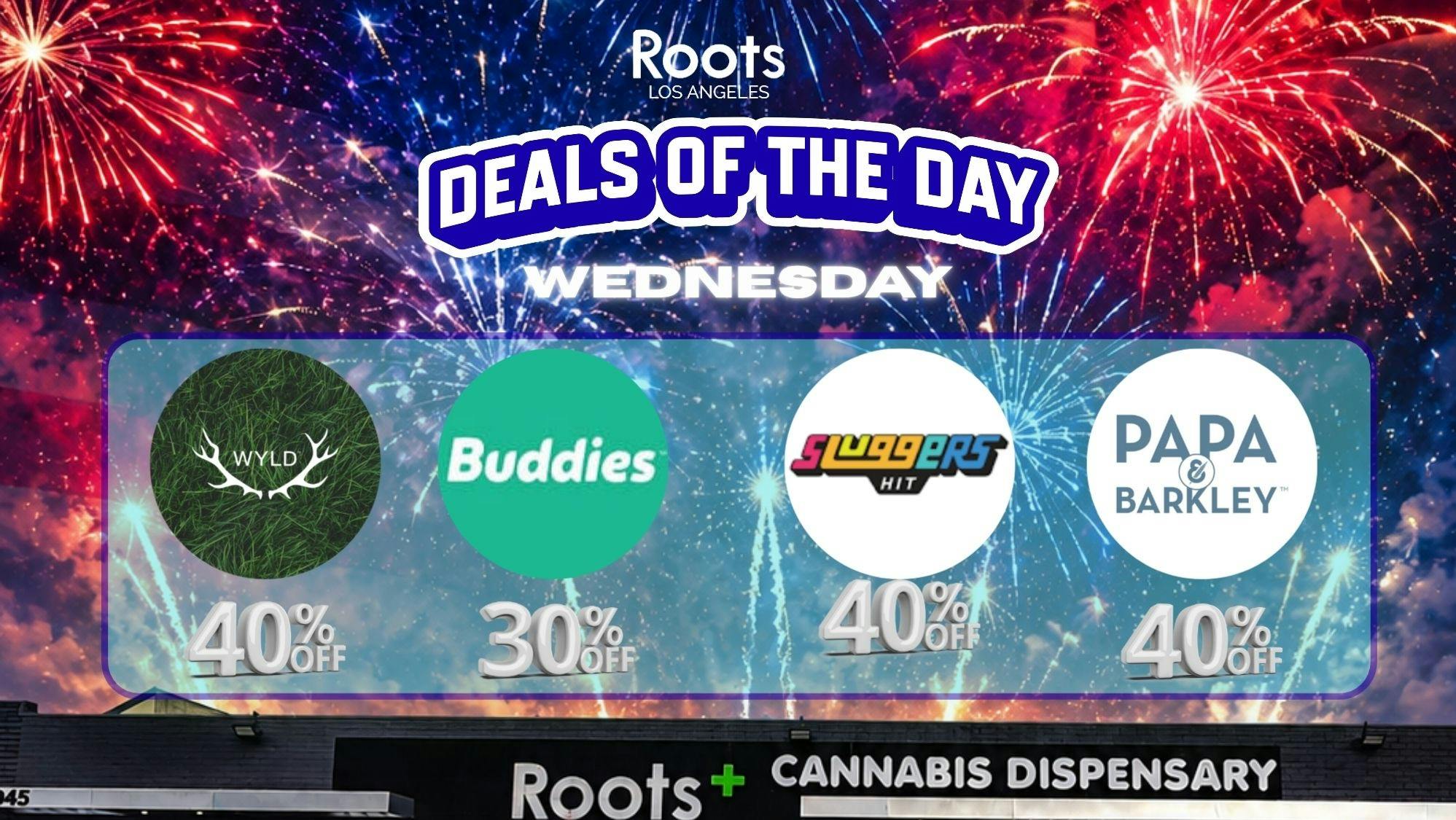 Roots Dispensary UP TO 40% | WEDNESDAYS JUST GOT LOUDER