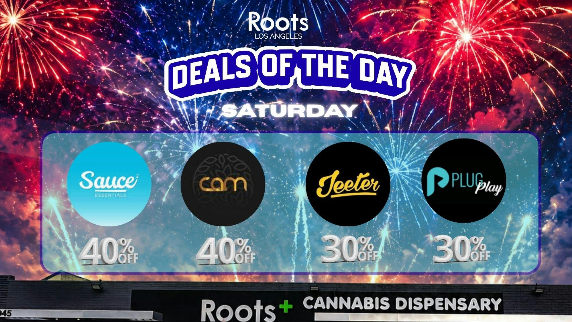 Roots Dispensary UP TO 40% OFF SAUCE, PLUGPLAY, CAM, JEETER