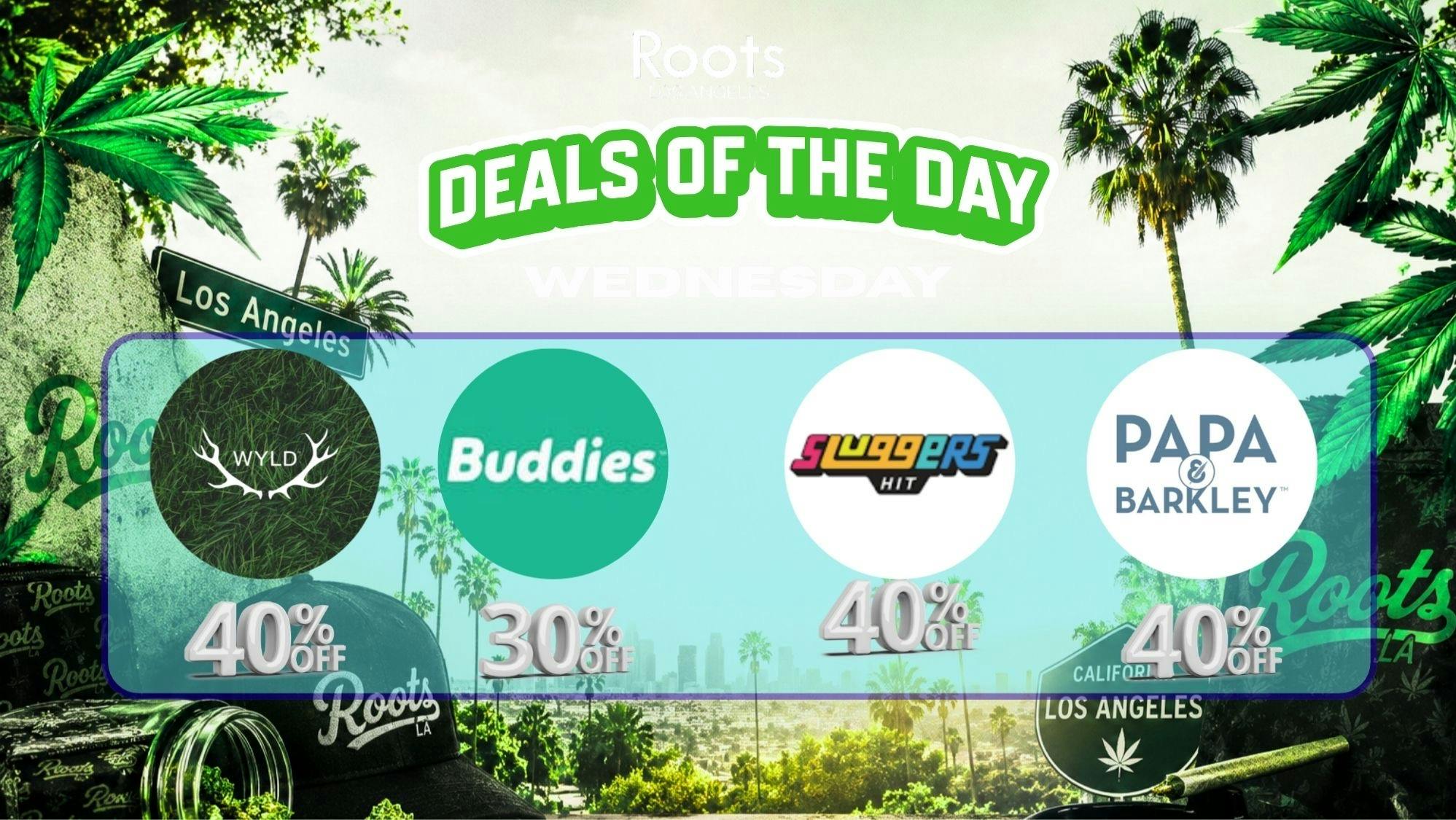 Roots Dispensary UP TO 40% | WEDNESDAYS JUST GOT LOUDER