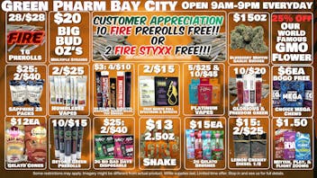 Green Pharm - Bay City - Recreational $20 BIG BUD OZ's | WORLD FAMOUS GMO 25% OFF!!