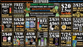 Green Pharm - Camden - NOW OPEN! GREEN WEDNESDAY 50% OFF STOREWIDE FOR ALL!!!!!