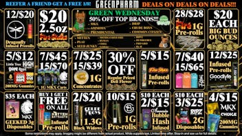 Green Pharm - Bay City - Recreational 50% OFF MKX MITTEN AMNESIA HY-R DRIP AND MORE!!!