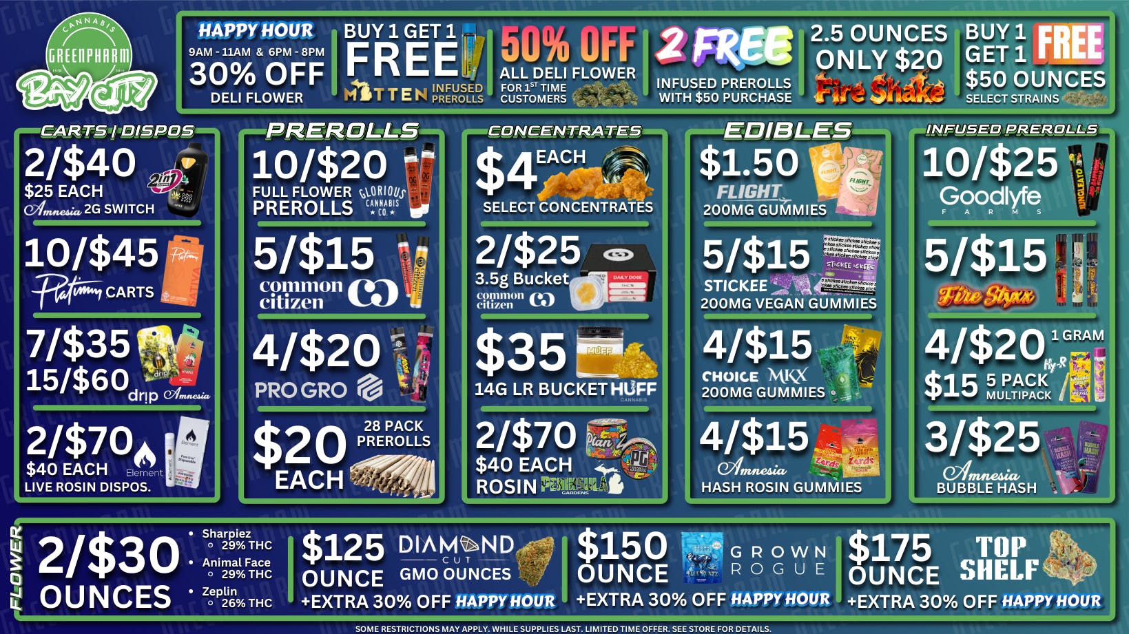 Green Pharm - Bay City - Recreational 2 FREE INFUSED PRS WITH PURCHASE!!!