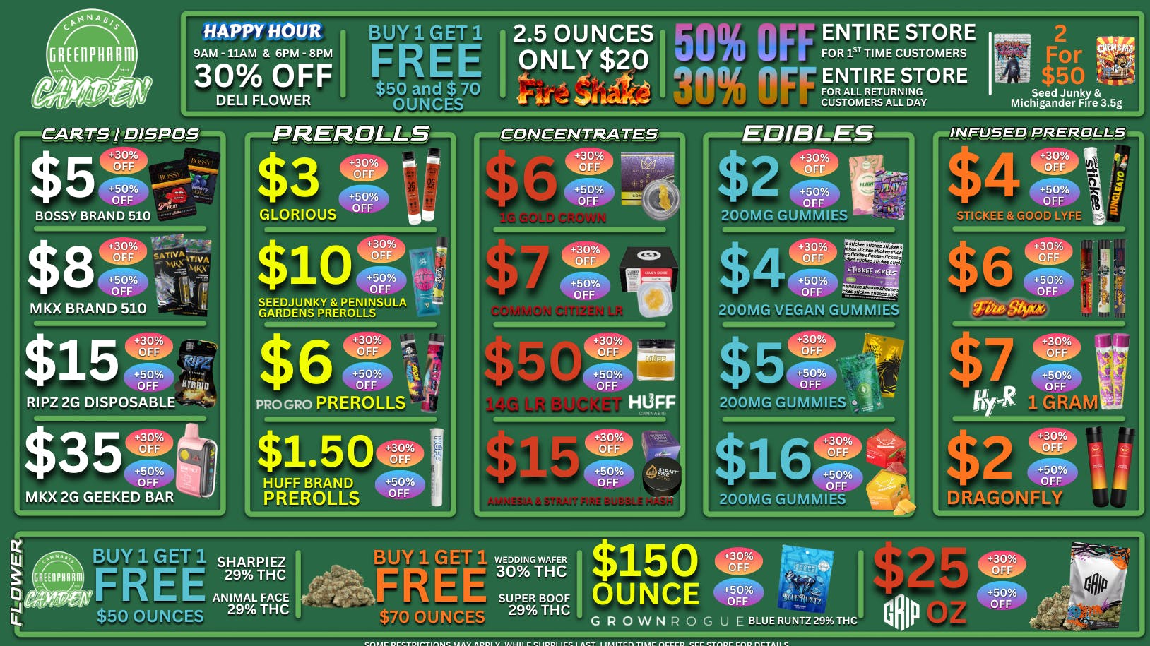 Green Pharm - Camden - NOW OPEN! 50% OFF FIRST TIMERS ENTIRE STORE 30% OFF EVERYONE