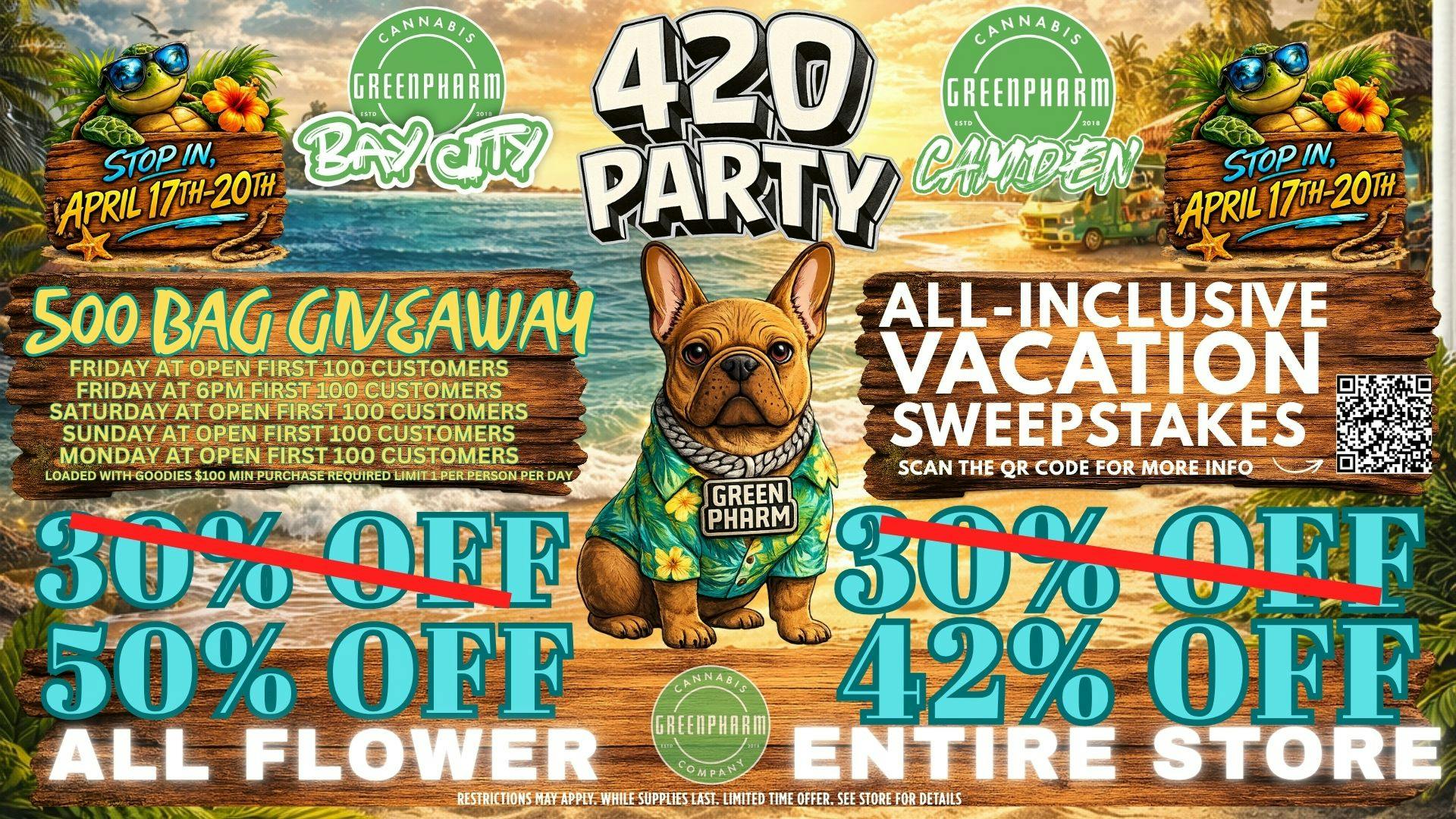 Green Pharm - Bay City - Recreational 500 bag 420 Giveaway STARTS FRIDAY 17th