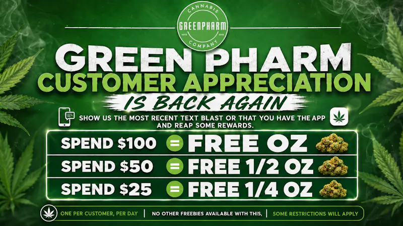 Green Pharm - Bay City - Recreational Customer Appreciation Time @ Green Pharm