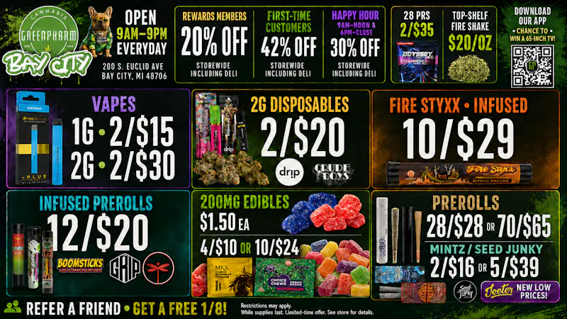 Green Pharm - Bay City - Recreational 42% off for ALL NEW SHOPPERS