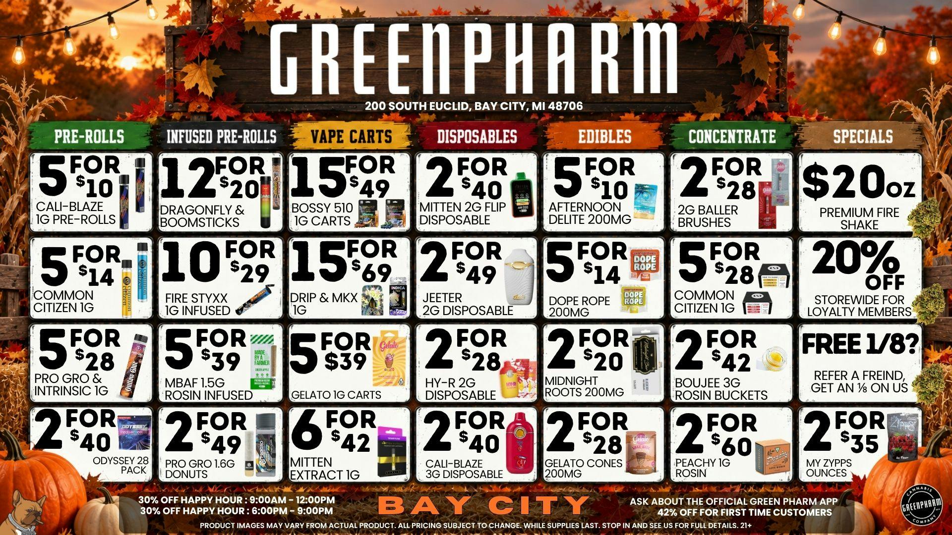 Green Pharm - Bay City - Recreational Spooky Deals & 42% off ALL NEW CUSTOMERS