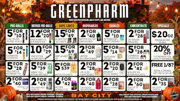 Green Pharm - Bay City - Recreational Spooky Deals & 42% off ALL NEW CUSTOMERS