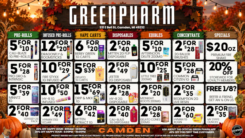 Green Pharm - Camden - NOW OPEN! Spooky Deals & 42% OFF for NEW CUSTOMERS