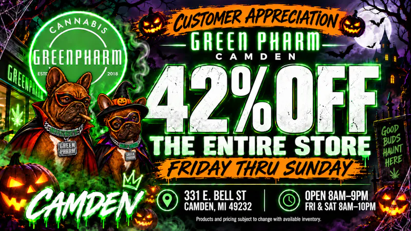 Green Pharm - Camden - NOW OPEN! We Appreciate You - 42% OFF THE ENTIRE STORE