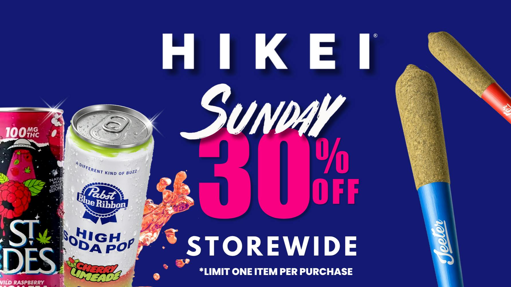 Hikei Cannabis Everyday Deals: Storewide Sundays