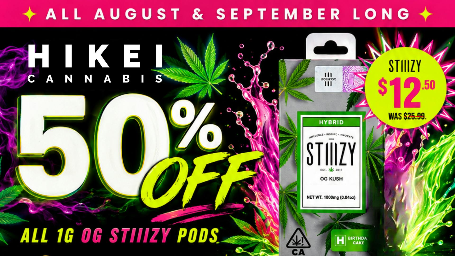 HiKei STIIIZY 1G OG PODS — 50% OFF