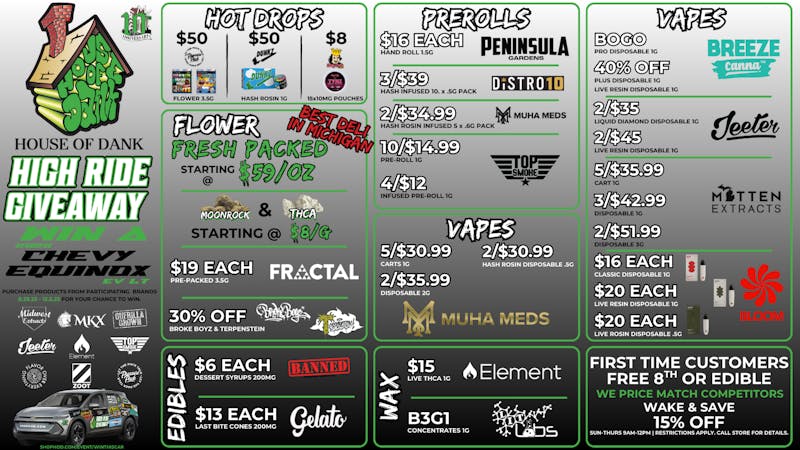 HOUSE OF DANK KALAMAZOO REC 🚨FRESH PACKED OZ STARTING AT $59/OZ🚨