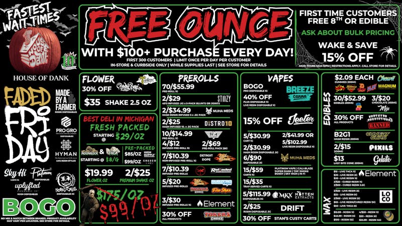 HOUSE OF DANK MONROE REC 🚨FREE OUNCE FIRST 300 CUSTOMERS W/ $100 PURCHASE
