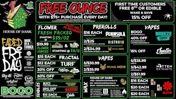 HOUSE OF DANK GRAND RAPIDS REC 🚨FREE OUNCE FIRST 300 CUSTOMERS W/ $75 PURCHASE