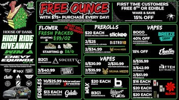 HOUSE OF DANK TRAVERSE CITY REC 🚨FREE OUNCE FIRST 300 CUSTOMERS W/ $75 PURCHASE