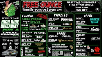 HOUSE OF DANK GRAND RAPIDS REC 🚨FREE OUNCE FIRST 300 CUSTOMERS W/ $75 PURCHASE