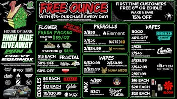 HOUSE OF DANK SAGINAW REC 🚨FREE OUNCE FIRST 300 CUSTOMERS W/ $75 PURCHASE