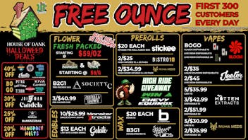 HOUSE OF DANK TRAVERSE CITY REC 🚨FREE OUNCE FIRST 300 CUSTOMERS W/ $75 PURCHASE
