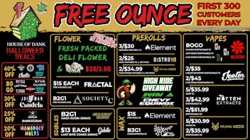 HOUSE OF DANK YPSILANTI REC 🚨FREE OUNCE FIRST 300 CUSTOMERS W/ $75 PURCHASE
