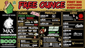 HOUSE OF DANK LANSING REC 🚨FREE OUNCE FIRST 300 CUSTOMER W/ $75 PURCHASE🚨