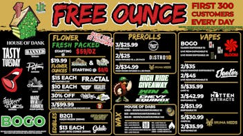 HOUSE OF DANK LANSING REC 🚨FREE OUNCE FIRST 300 CUSTOMER W/ $75 PURCHASE🚨