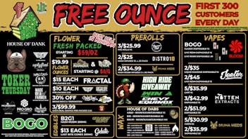 HOUSE OF DANK LANSING REC 🚨FREE OUNCE FIRST 300 CUSTOMER W/ $75 PURCHASE🚨