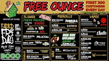 HOUSE OF DANK CENTER LINE REC 🚨FREE OUNCE FIRST 300 CUSTOMERS W/ $75 PURCHASE