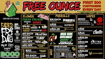 HOUSE OF DANK GRAND RAPIDS REC 🚨FREE OUNCE FIRST 300 CUSTOMERS W/ $75 PURCHASE