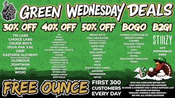 HOUSE OF DANK NEW BUFFALO REC GREEN WEDNESDAY UP TO 50% OFF+ SELECT BRANDS