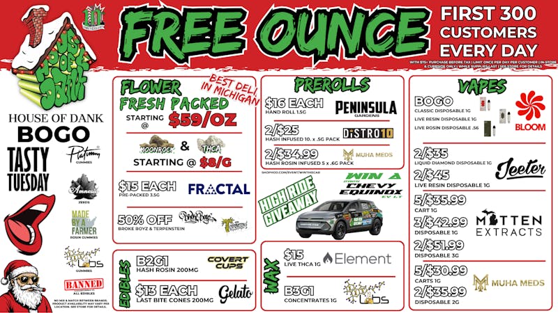 HOUSE OF DANK CENTER LINE REC 🚨FREE OUNCE FIRST 300 CUSTOMERS W/ $75 PURCHASE