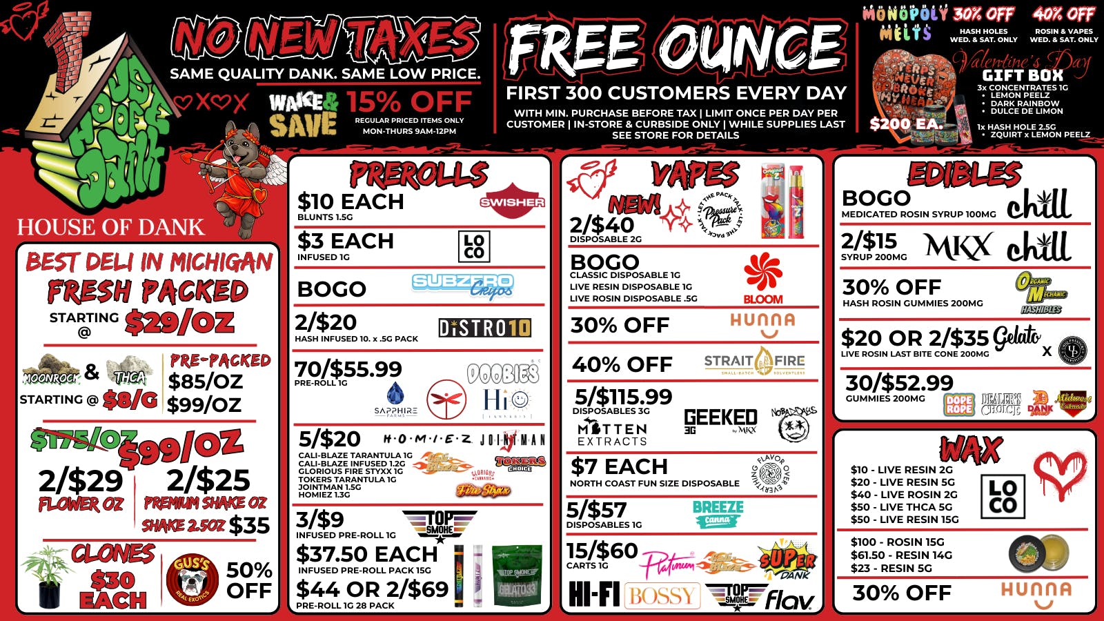 HOUSE OF DANK MONROE REC FREE OUNCE DAILY* | SAME LOW PRICES | PRICE MATCH