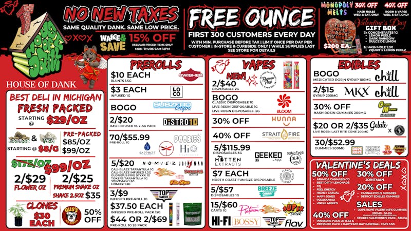 HOUSE OF DANK MONROE REC FREE OUNCE DAILY* | SAME LOW PRICES | PRICE MATCH