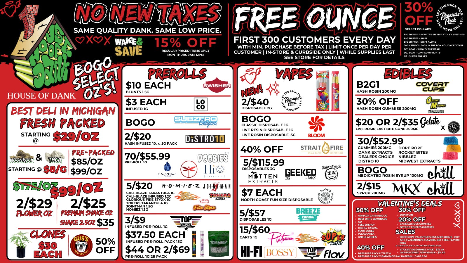 HOUSE OF DANK NEW BUFFALO REC FREE OZ DAILY* | SAME LOW PRICES | PRICE MATCH