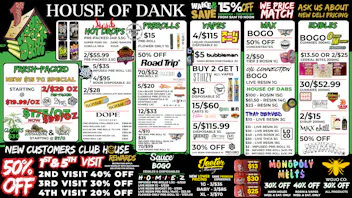 HOUSE OF DANK MONROE REC 🚨50% OFF NEW CUSTOMERS*🚨 WE PRICE MATCH