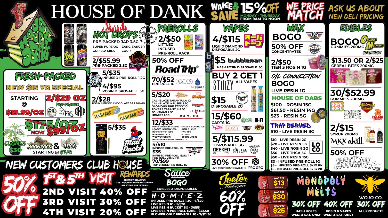 HOUSE OF DANK NEW BUFFALO REC 🚨50% OFF NEW CUSTOMERS*🚨 60% OFF JEETER