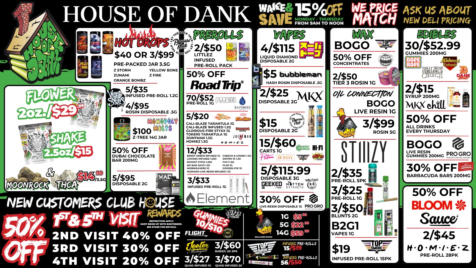 HOUSE OF DANK MONROE REC 🚨50% OFF NEW CUSTOMERS*🚨