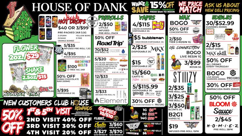 HOUSE OF DANK MONROE REC 🚨50% OFF NEW CUSTOMERS*🚨