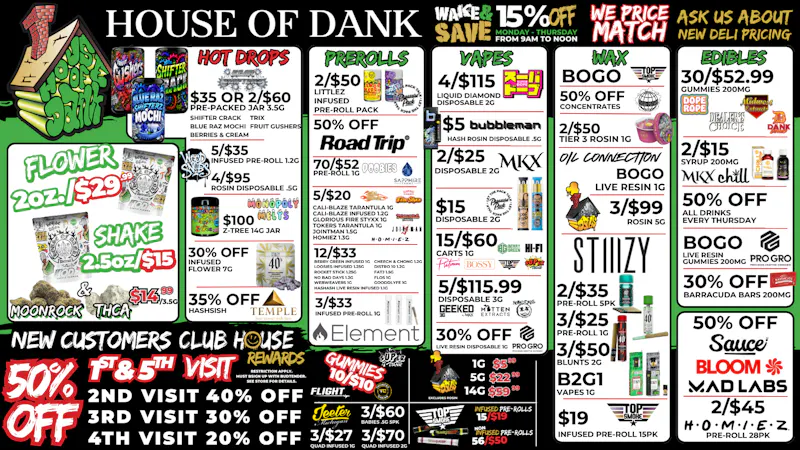 HOUSE OF DANK MONROE REC 🚨50% OFF NEW CUSTOMERS*🚨