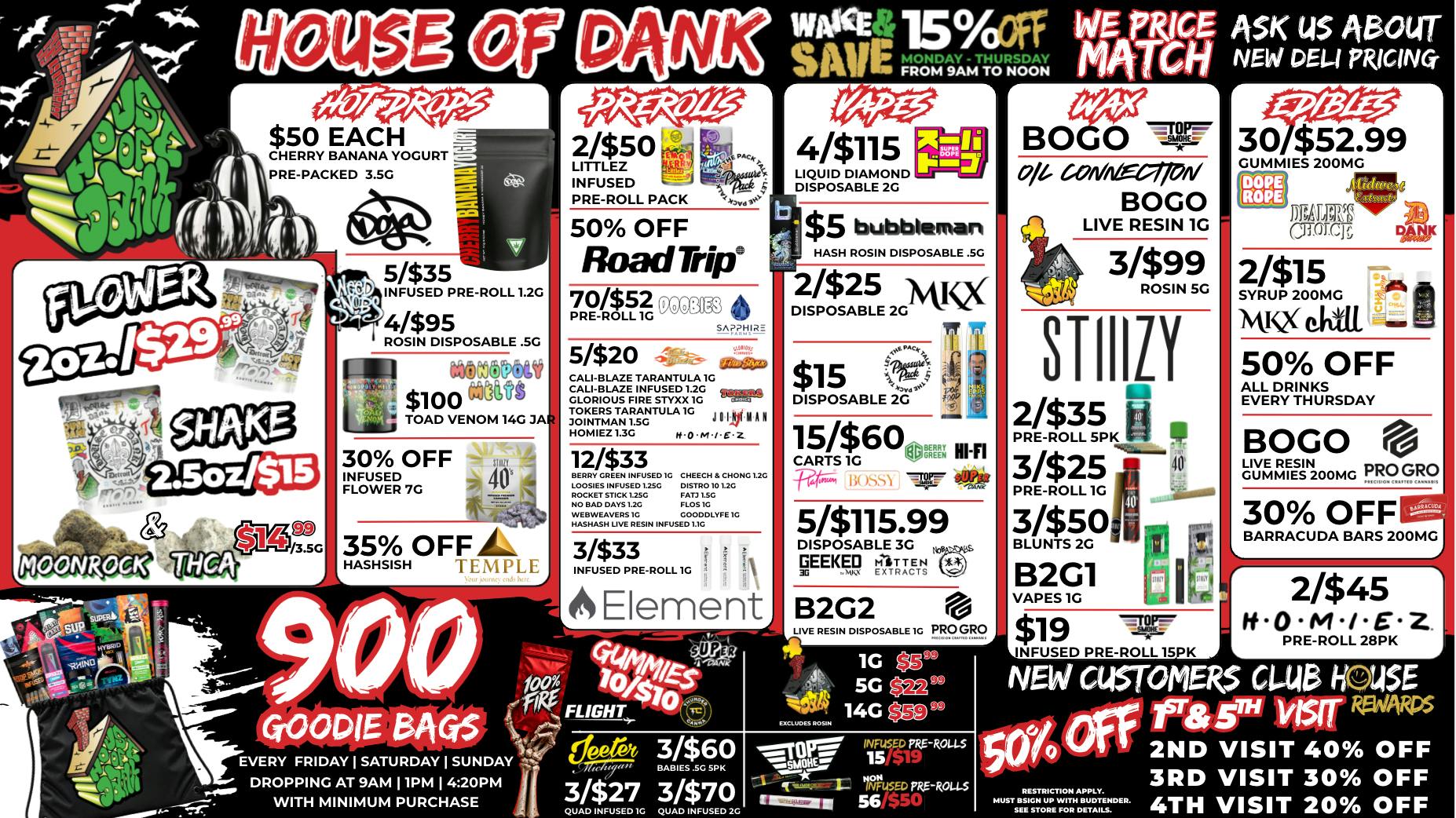 HOUSE OF DANK NEW BUFFALO REC 🛍900 GOODIEBAGS EVERY WKND + 50% OFF NEW CUSTOMER