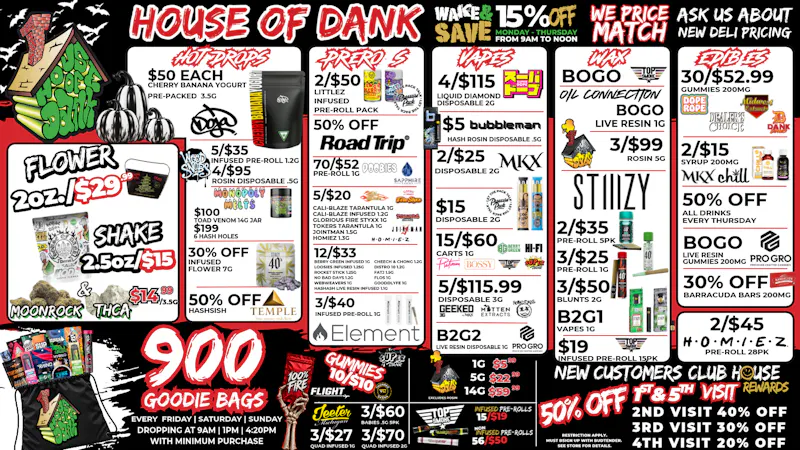 HOUSE OF DANK NEW BUFFALO REC 🛍900 GOODIEBAGS EVERY WKND + 50% OFF NEW CUSTOMER