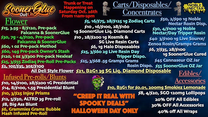 SoonerGlue OutLit Halloweed Deals