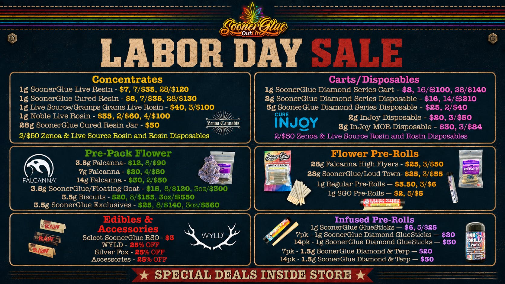 SoonerGlue OutLit Labor Day Savings